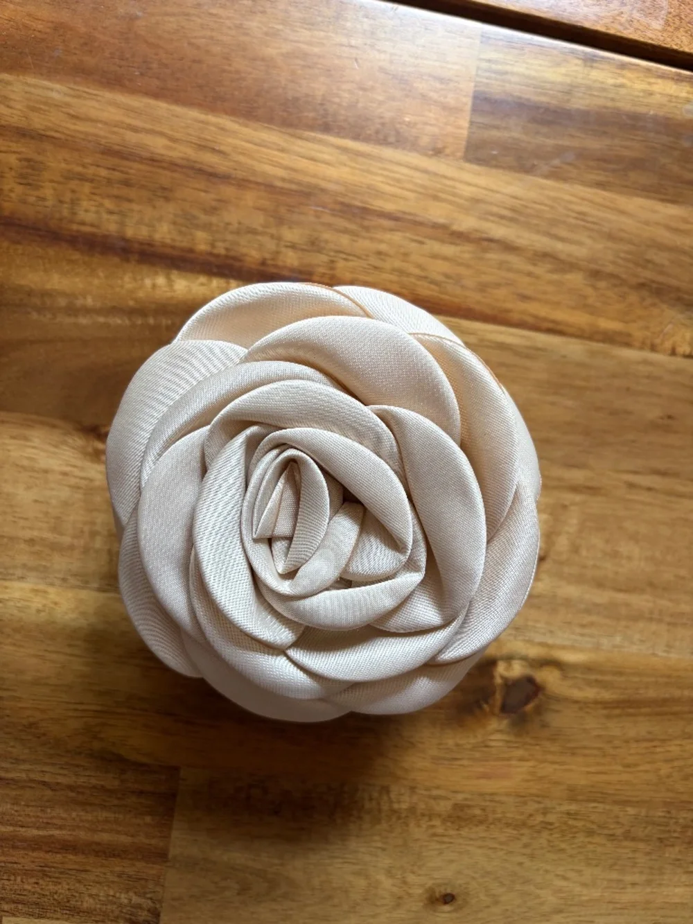 Big cream rose hair clip